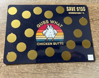 Guess What Chicken Butt Scratch Off Mini Savings Challenge || Save 100