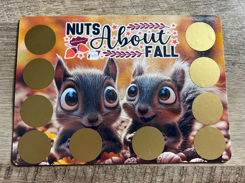Fall Scratch Off Nuts About Fall Savings Challenge || Save 80 || Funny Scratch off ...