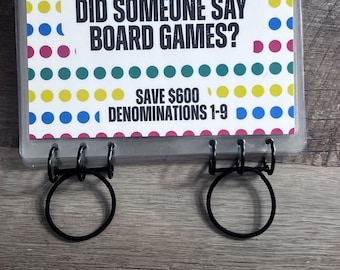 Did Someone Say Board Games? Savings Challenge Book || Save 600 || 12 Laminated Scratch Off Envelopes