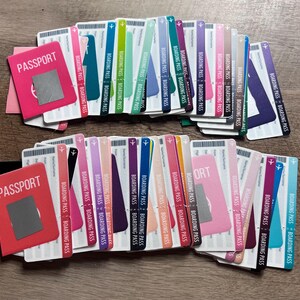 Desafio de economia com recorte de passaporte para férias || Economize 500 || 45 imagens recortadas laminadas