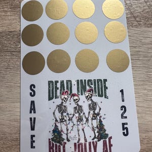 Dead Inside But Jolly AF Scratch Off Savings Challenge // Risparmia 125 // Natale / Festività