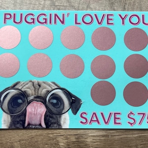 I Puggin’ Love You Scratch Off Savings Challenge // Risparmia 75 // Mini sfida di risparmio