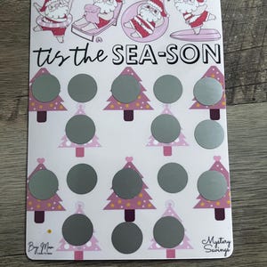 Tis The Sea-Sun Tree Mini Sfida del Risparmio // Risparmio Misterioso // Divertente Sfida del Risparmio con Gratta e Vinci // Natale a Luglio