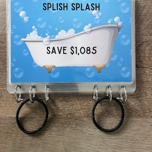 Livre Défi Splish Splash Savings || Économisez 1805 || 14 mini-défis d'économies à gratter plastifiés