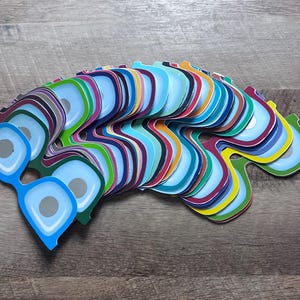 L'avenir s'annonce beau Défi d'économies de lunettes découpées à gratter || Économisez 750 || 40 images d'aliments découpées et laminées