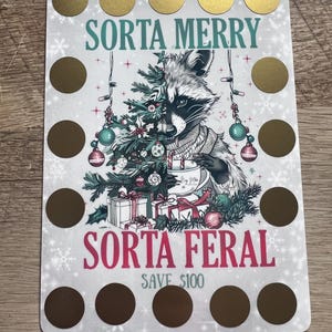 Sorta Merry; Sorta Feral Scratch Off Savings Challenge // Risparmia 100 // Natale / Festività