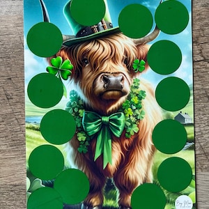 Mini Desafio de Poupança do Dia de São Patrício da Highland Cow || Economize 80 || Desafio engraçado de economia para o Dia dos Namorados || Baixa renda