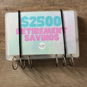 Cahier Défi épargne-retraite || Économisez 2500 || 20 enveloppes plastifiées à gratter