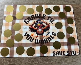 Gobble Til You Wobble Thanksgiving Scratch Off Mini Savings Challenge || Save 70+