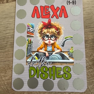 Alexa Do The Dishes Scratch Off Savings Challenge || Save 90 || Mini Savings Challenge