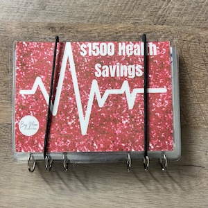 Health Savings Challenge Book || Save 1500 || 12 Laminated Scratch Off Envelopes