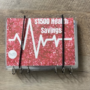 Livre Défi épargne-santé || Économisez 1 500 || 12 enveloppes plastifiées à gratter