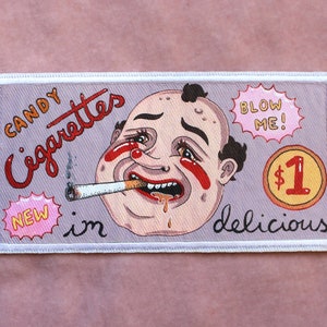 Parche de cigarrillos de caramelo (6 x 12 cm)