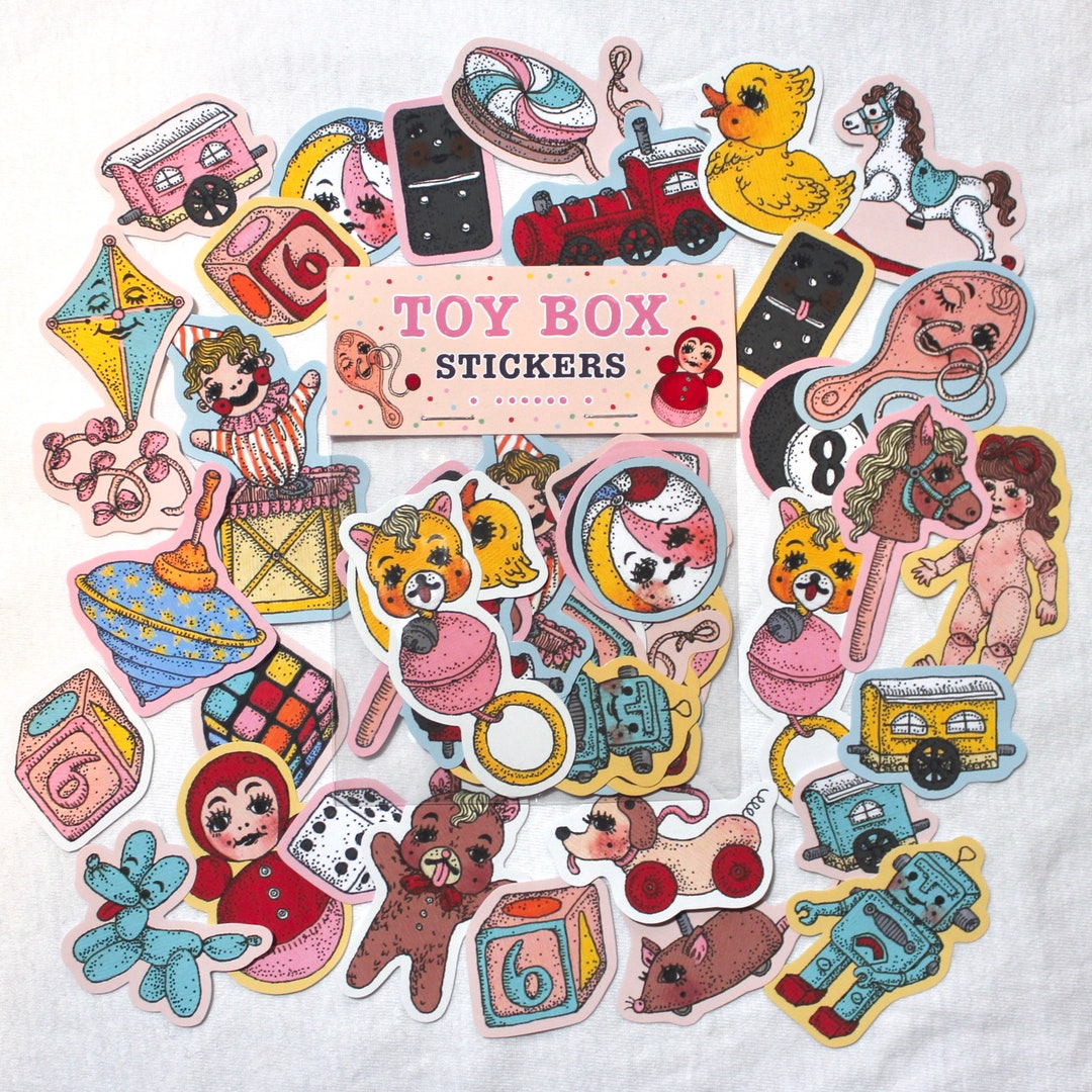 Toy Box STICKERS 29 Pack Etsy