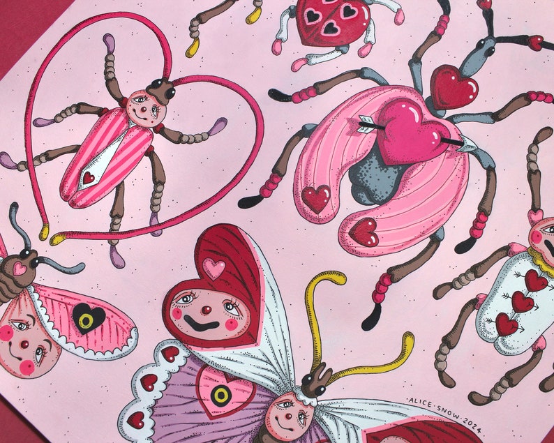 Love Bugs (unframed) ORIGINAL PAINTING image 2