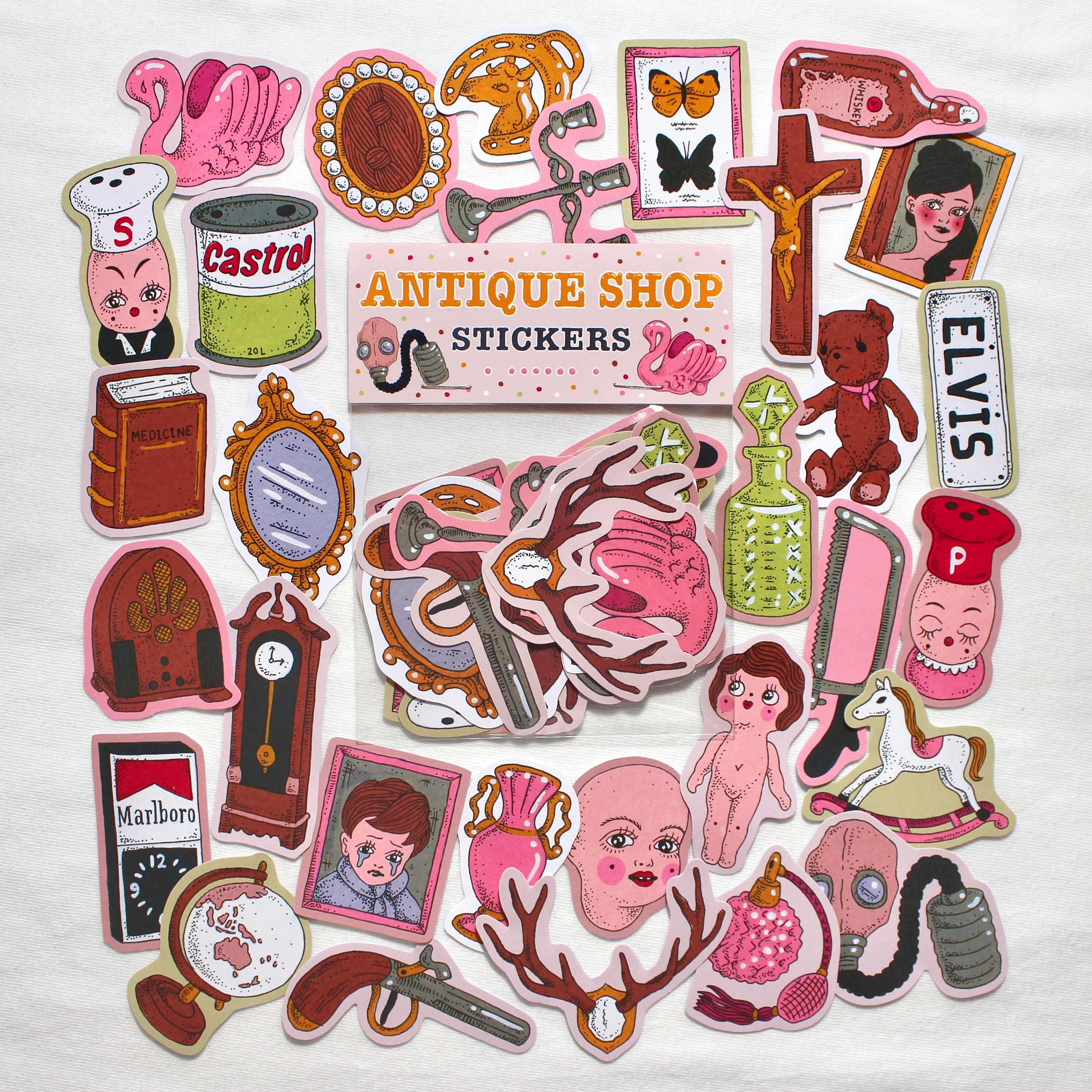 Antique Shop STICKERS (30 Pack) - Etsy