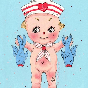 Sailor Kewpie PRINTS image 1