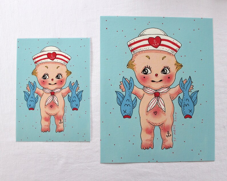 Sailor Kewpie PRINTS image 5