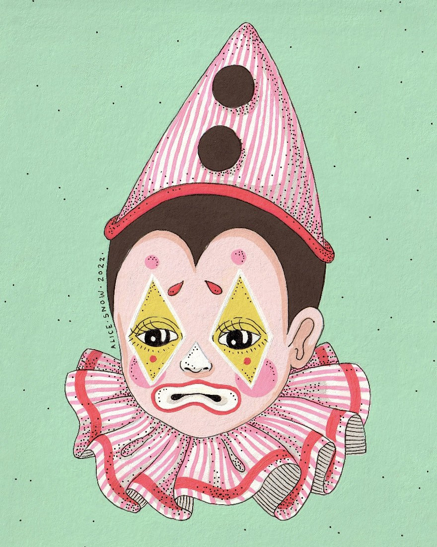 Clown With Sad Face - Etsy Ireland Clown With Sad Face - Etsy Ireland