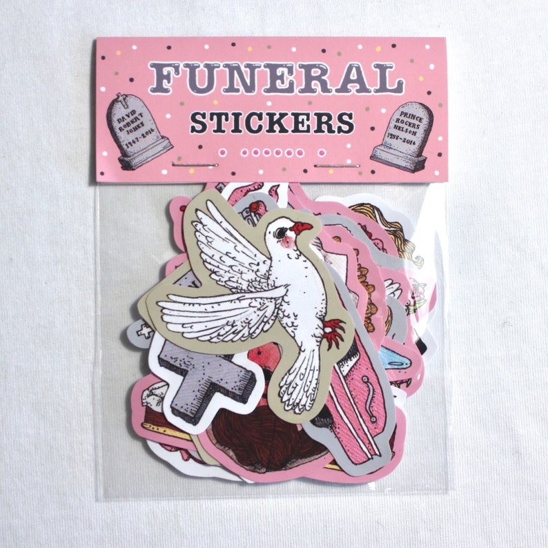 Funeral STICKERS 25 pack image 2