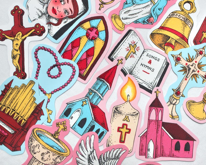 Church STICKERS (25 Pack) - Etsy