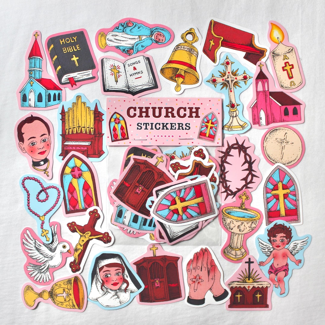 Church STICKERS (25 Pack) - Etsy