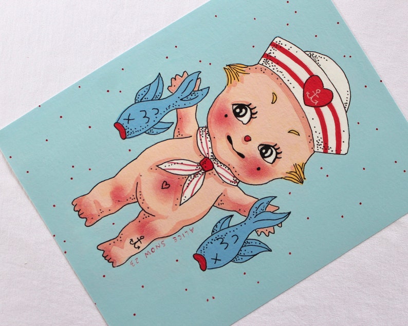 Sailor Kewpie PRINTS image 3