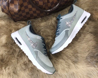 White Glitzer mit Swarovski Elements Crystal WMNS Nike Presto Fly Sand