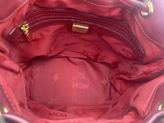 MCM Vintage Leder Bucket Small Beuteltasche Tasch… - image 9