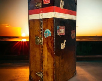 Louis Vuitton - Monaco Leather Wardrobe Trunk - Collector Piece - Collector - Suitcase - Chest - Suitcase