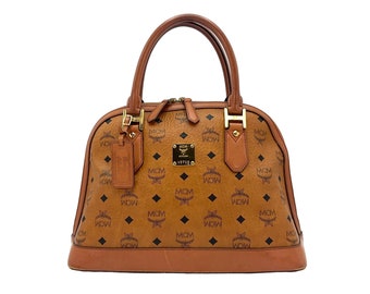 MCM Heritage Collection Handbag Cognac Bag Handle Bag LogoPrint Bag