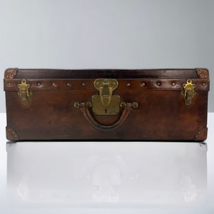 Antique Louis Vuitton Leather Trunk - Suitcase - Koffer - Antik - LV Collector - Leder