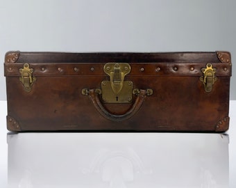 Antique Louis Vuitton Leather Trunk - Suitcase - Suitcase - Antique - LV Collector - Leather