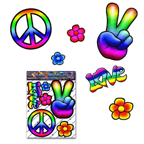 Rainbow Peace Symbol Car  Decal Laptop Sticker Truck  Decal Funny  Sticker