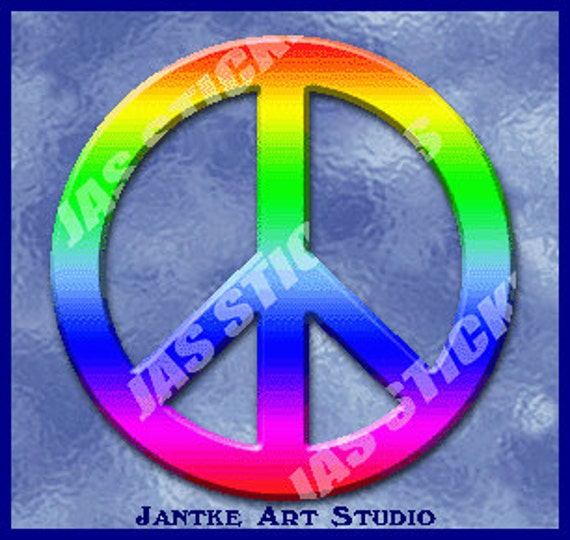 Rainbow Peace Symbol Car Decal Laptop Sticker Truck Decal Funny Sticker