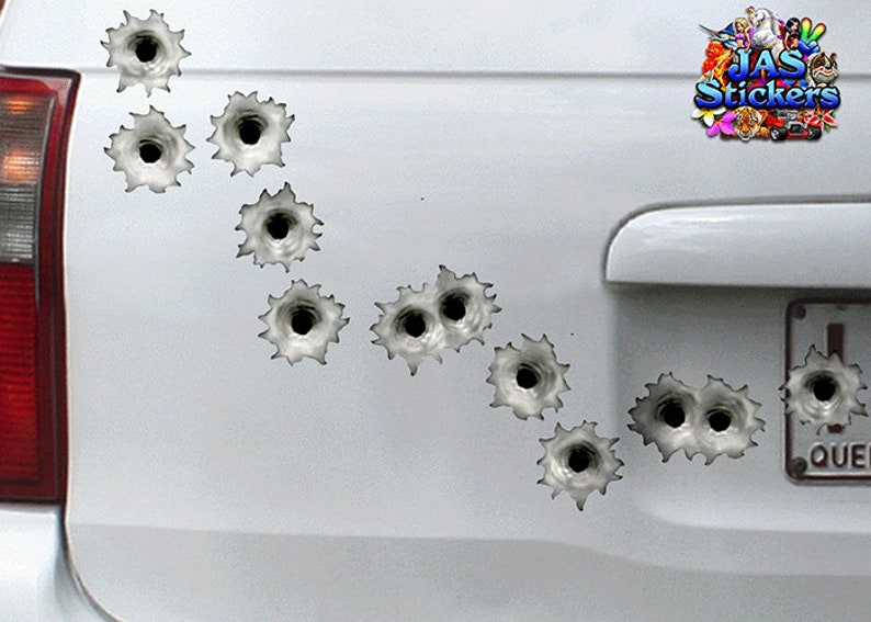 Fake BULLET HOLES Small Funny Joke Window Car Stickers Decal Etsy