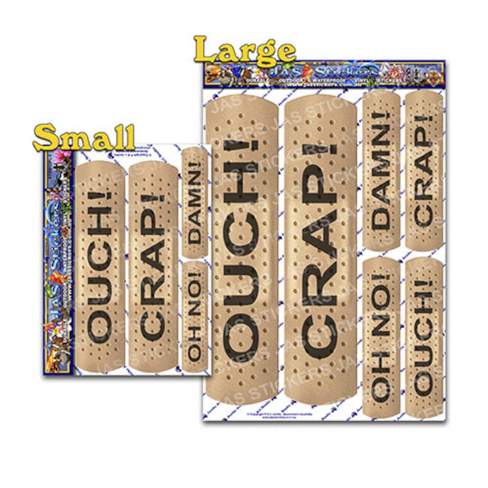 Text BAND AID Funny Joke Scratch Dent Car Stickers Decals Etsy