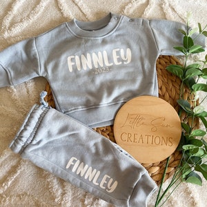 Personalised Baby Tracksuit Set I Winter Outfit I Baby Shower Gift I Baby Jumper I Personalised Baby Clothes