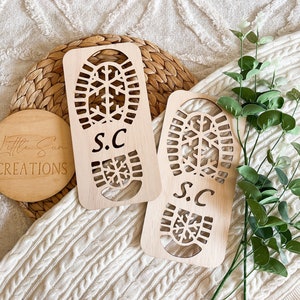 Santa's Boot Print I Wooden Santa Shoe Template I Santa Clause's Boot ...