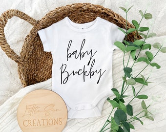 Personalised Baby Last Name Onesie I Newborn Onesie I Pregnancy Announcement I Birth Announcement I Custom Onesie