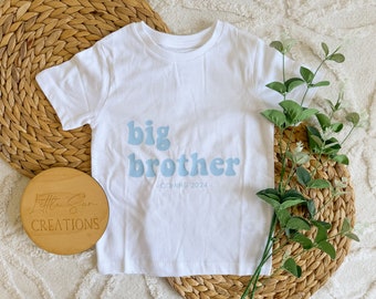 Big Brother T-Shirt | Pregnancy Announcement | Sibling Pregnancy Announcement | Birth Announcement | Personalised Kids Shirt