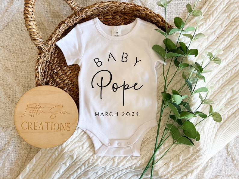 Personalised Baby Last Name Onesie Newborn Onesie Pregnancy Announcement Birth Announcement Custom Onesie image 7