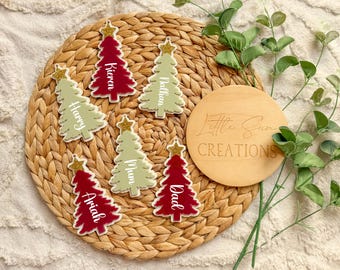 Acrylic Christmas Tree Gift Tags | Fun Christmas Present Tags | Christmas Plaque | My First Christmas | Xmas 2024