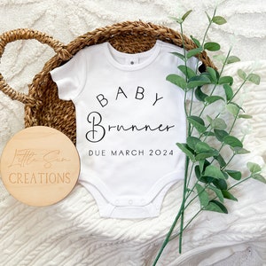 Personalised Baby Last Name Onesie Newborn Onesie Pregnancy Announcement Birth Announcement Custom Onesie image 3