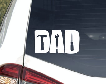 DAD Tools Theme  Car Decal | Father's Day Car Decal | Vinyl Sticker for Dads | Garage Tools Car Decal | Father's Day 2023