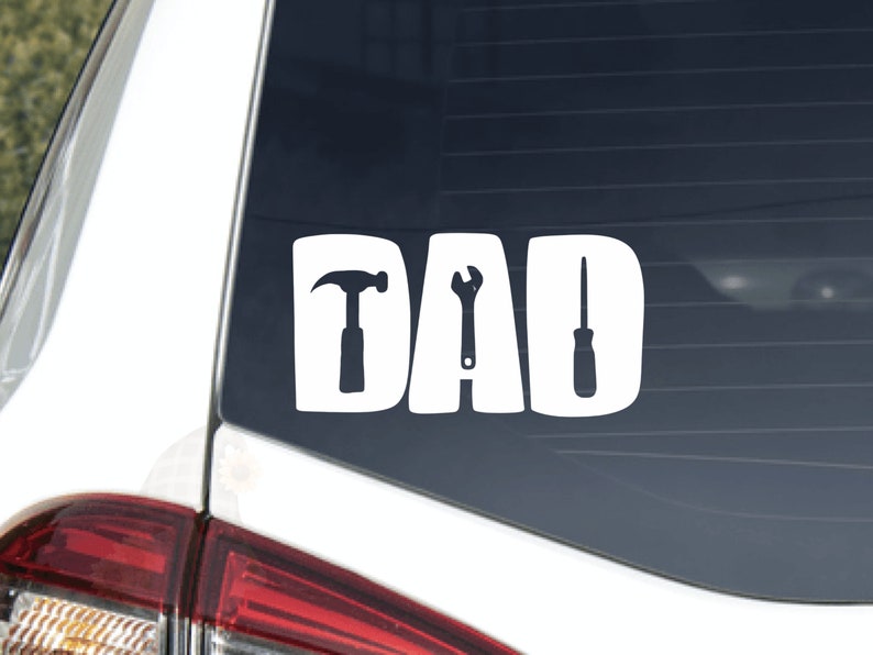 DAD Tools Theme Car Decal | Father's Day Car Decal | Vinyl Sticker for ...