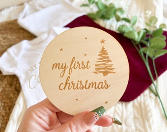 My First Christmas Wooden Plaque I Baby's 1st Christmas Plaque I My First Xmas I Baby Christmas Outfit I Christmas 2023