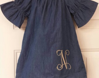 next girls denim dress