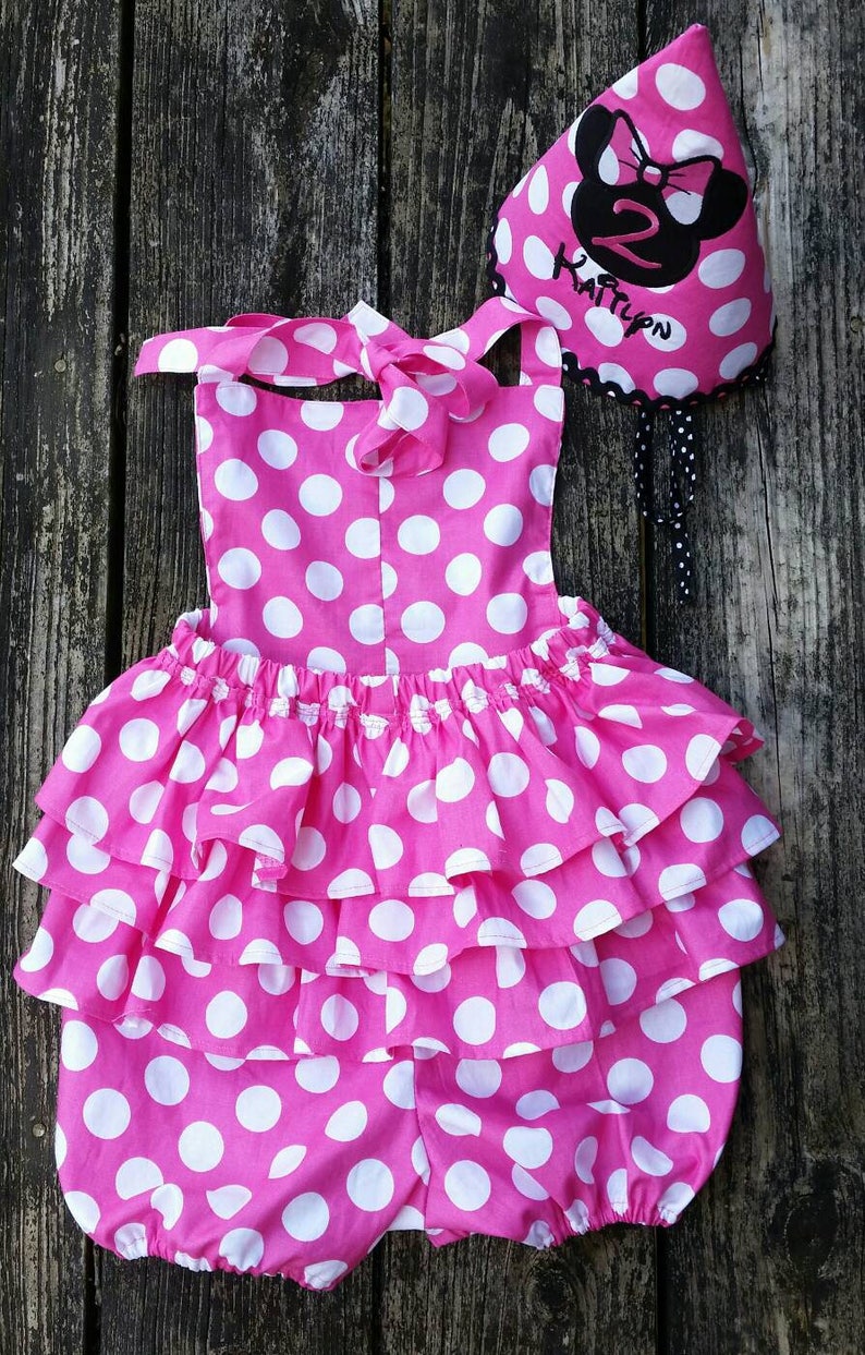 Baby Girl Romper Minnie Smash Cake Smash Cake Romper 1st Etsy