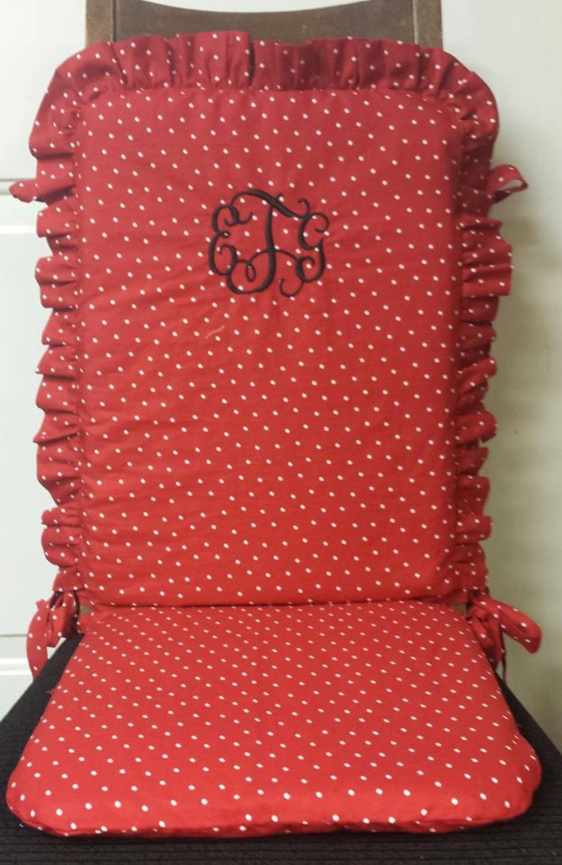 Wooden high chair pad vintage monogrammed high chair Etsy